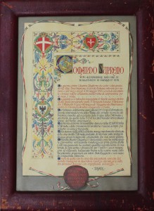 Richter & C, Napoli, Cornice in marocchino rosso, Immagine prima dell'intervento, Collezione Museo Nazionale del Risorgimento, Torino